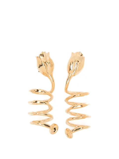 Chloé spiral flower-motif earrings