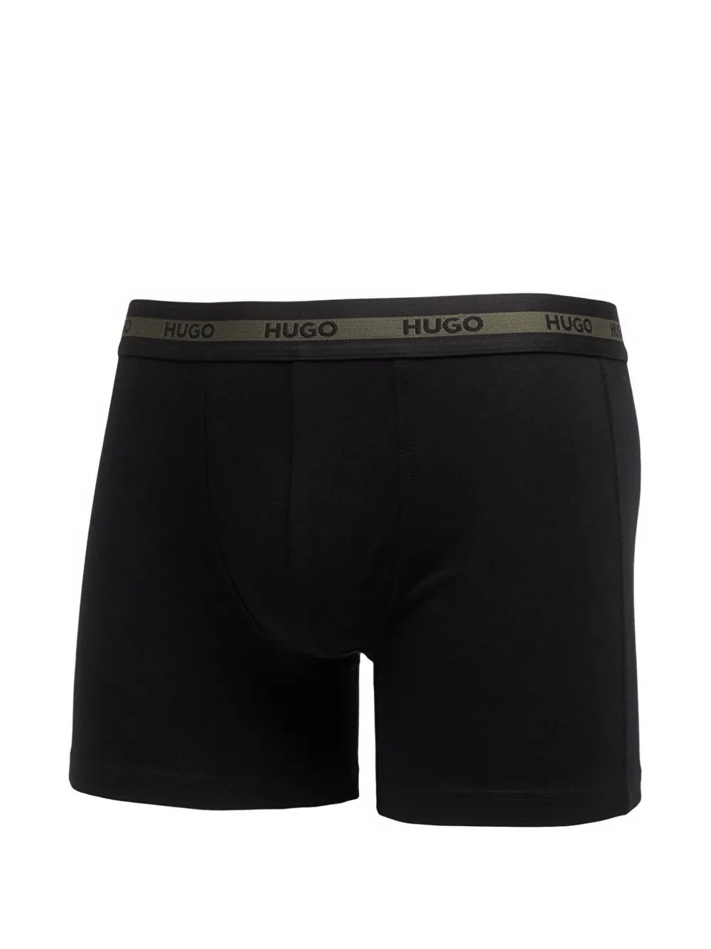 HUGO Drie boxershorts met logoband Groen