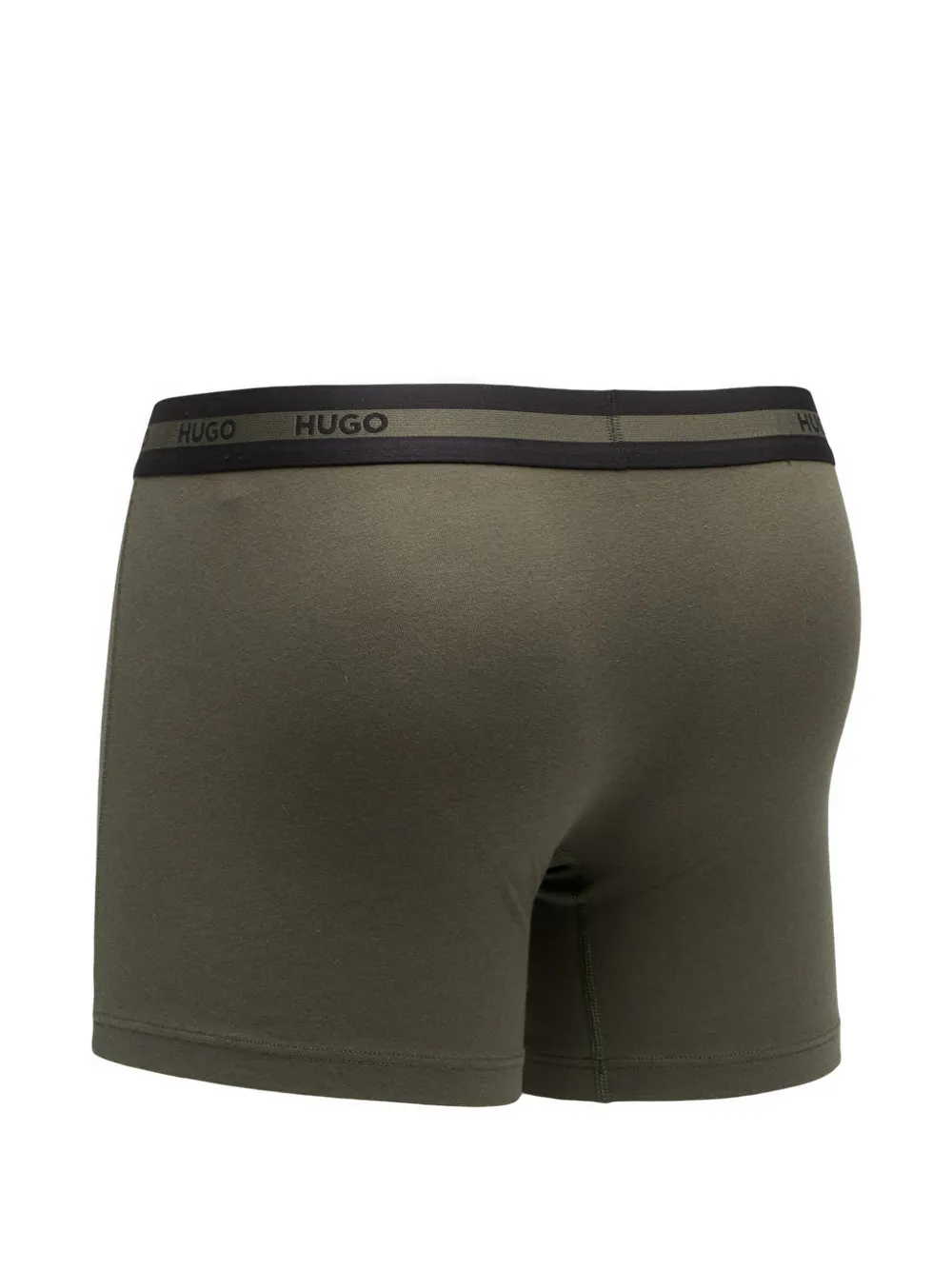 HUGO Drie boxershorts met logoband Groen
