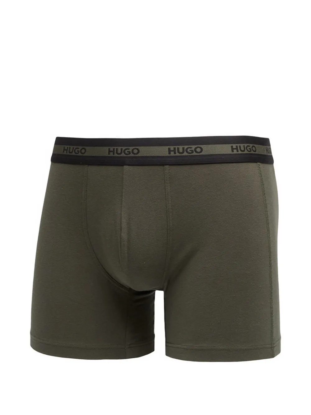 HUGO Drie boxershorts met logoband Groen