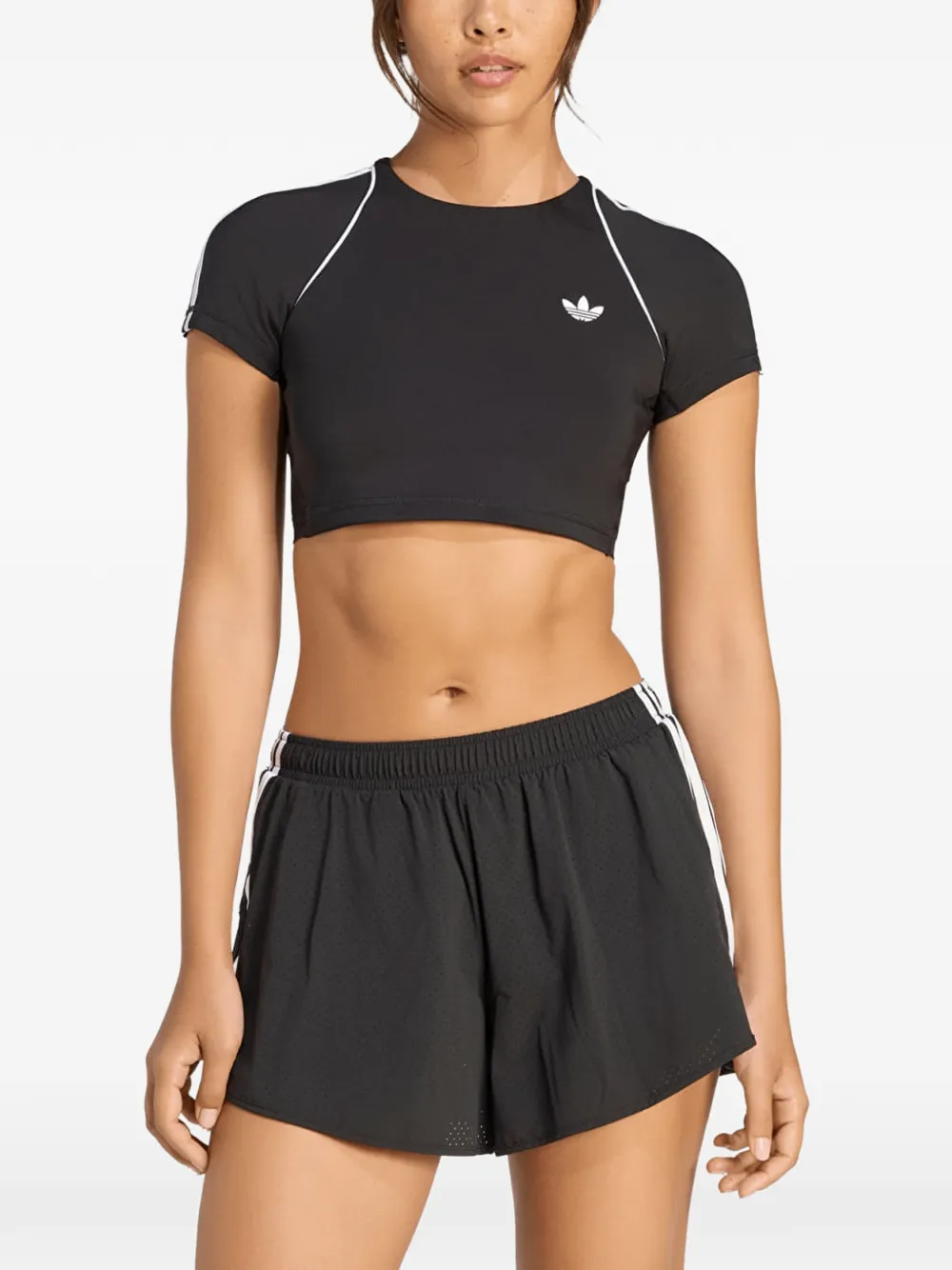 adidas Superstar cropped T-shirt - Nero