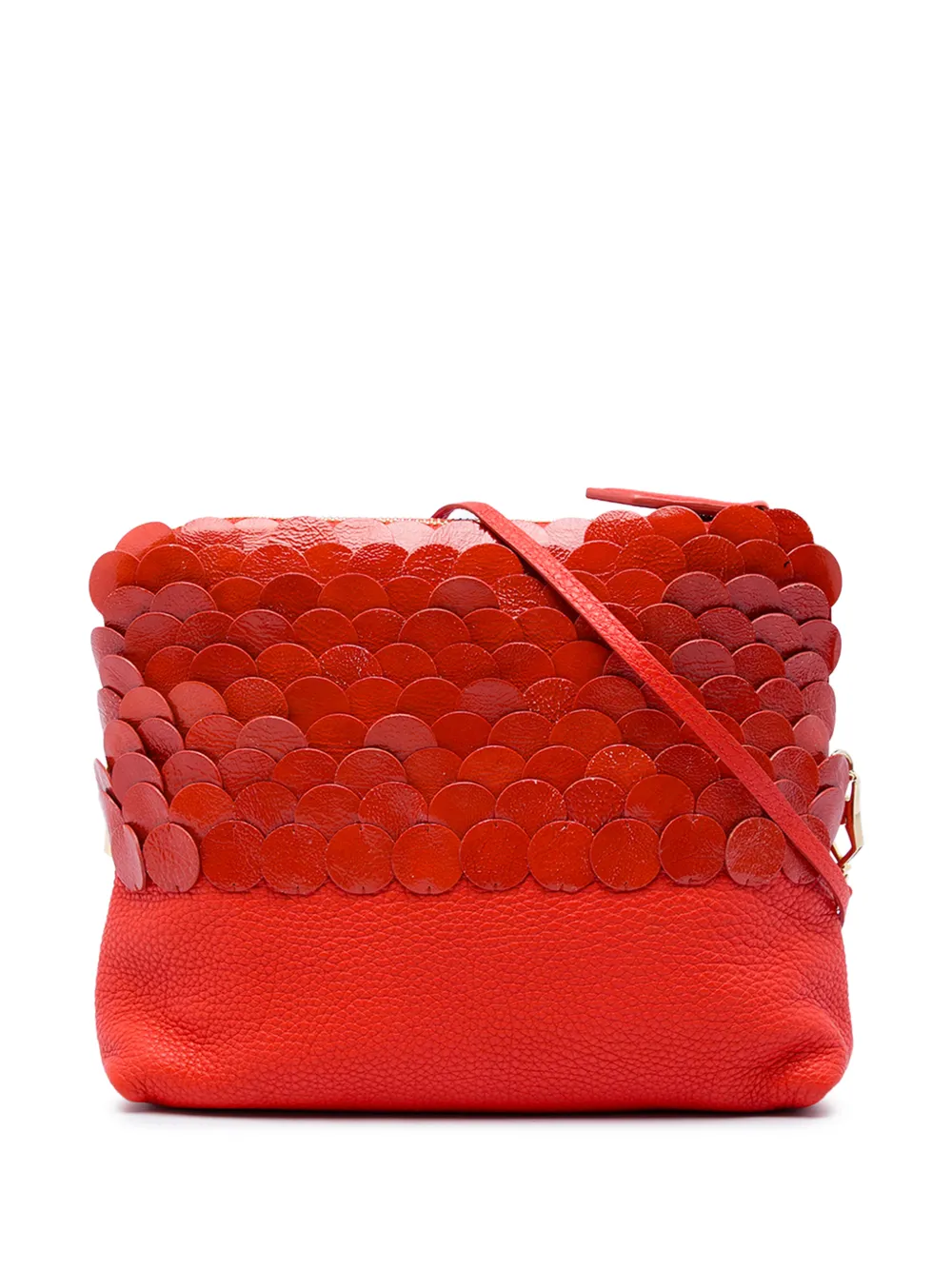 Burberry Pre-Owned 2010-2015 Leather The Petal Clutch With Strap crossbody bag - Rosso