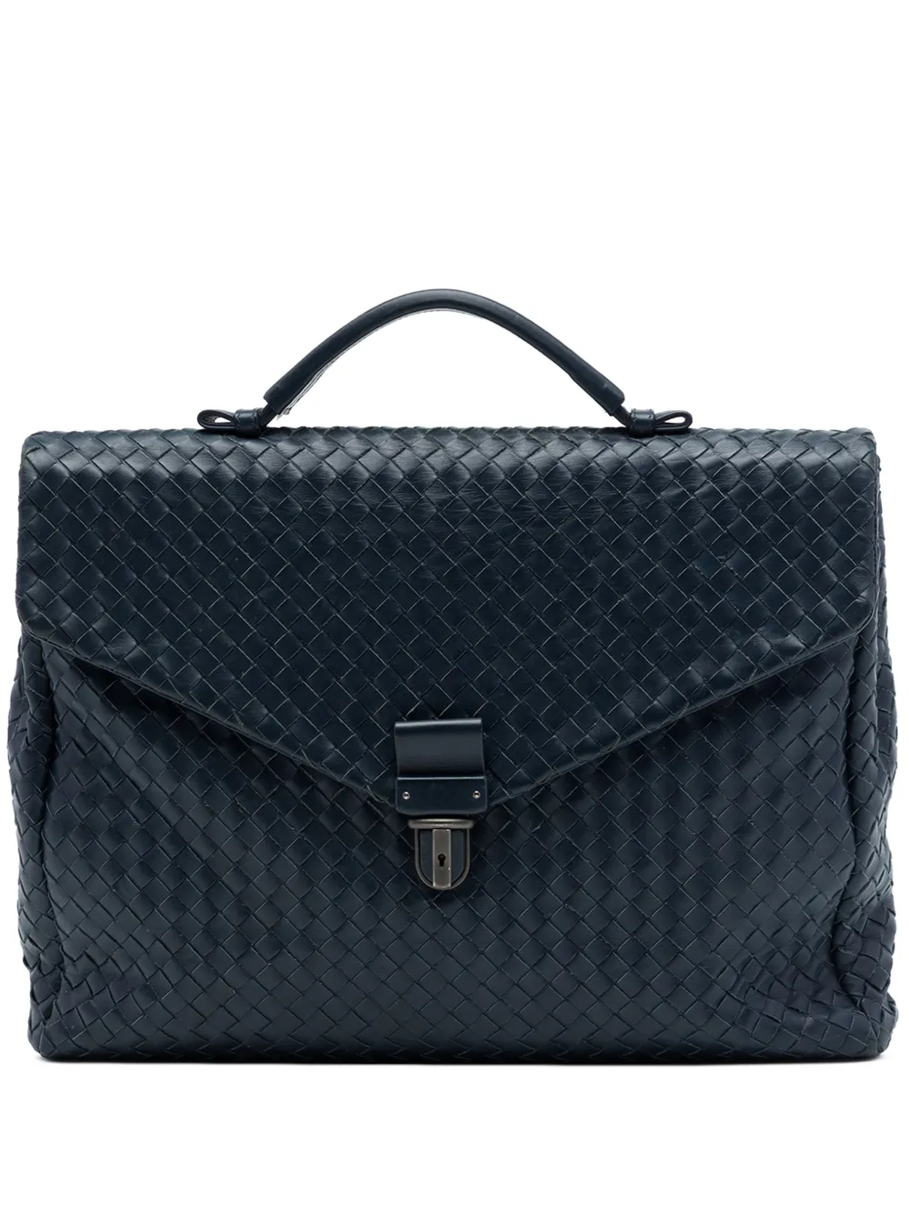 Bottega Veneta Pre-Owned 2012-2026 Nappa Intrecciato Briefcase business bag - Blu