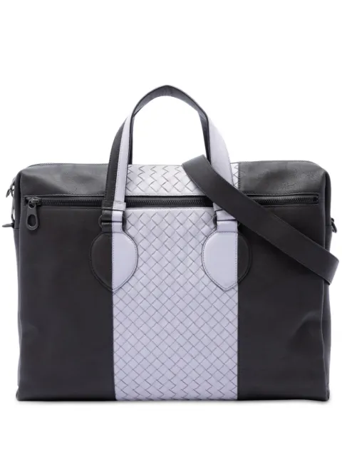 Bottega Veneta Pre-Owned 2012-2026 Bicolor Intrecciato Trimmed Nappa business bag