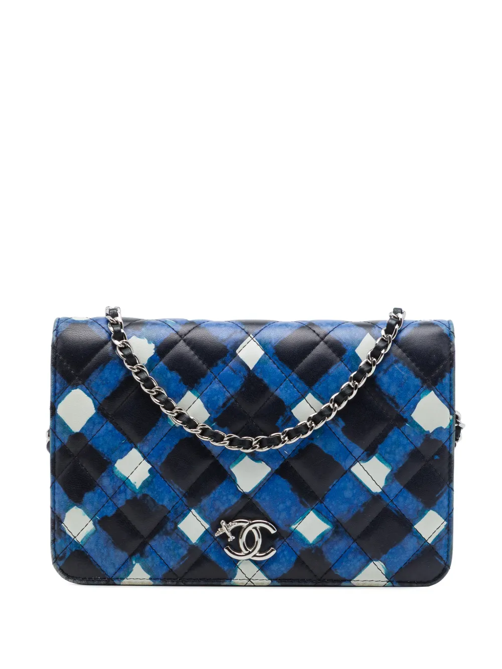 CHANEL Pre-Owned 2016-2017 Airline Quilted Lambskin Wallet on Chain crossbody bag - Nero