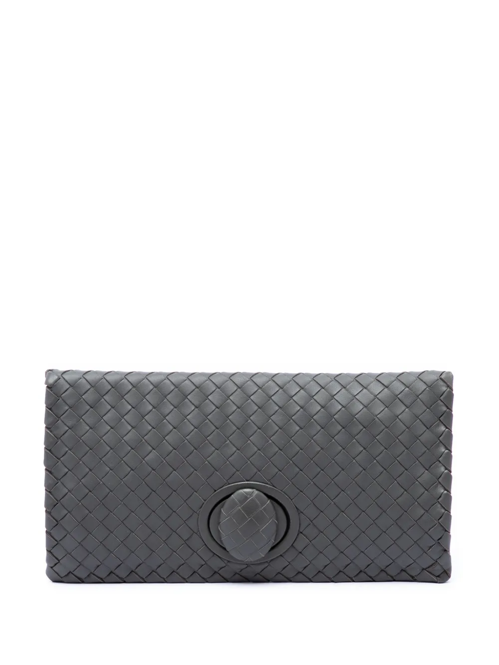 Bottega Veneta Pre-Owned 2012-2026 Nappa Intrecciato Turn Lock clutch bag - Grigio