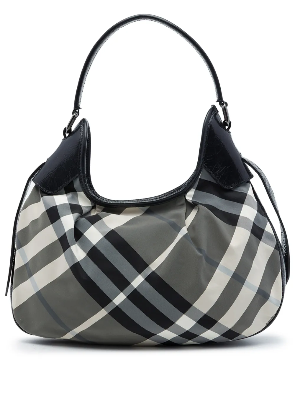 Burberry Pre-Owned 2000-2017 Beat Check Nylon Brooklyn Hobo shoulder bag - Grigio