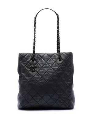 CHANEL Pre-Owned 2009-2010 リンクル パテント グランド ショッピング