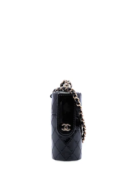 CHANEL Pre-Owned 2020 CC 퀼팅 페이턴트 립스틱 케이스