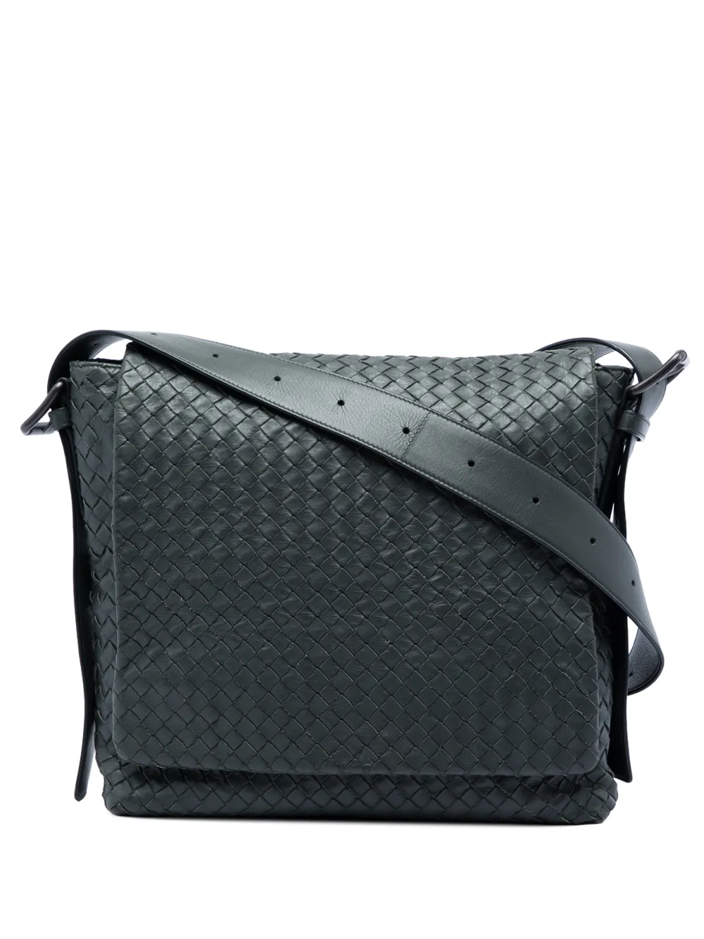 Bottega Veneta Pre-Owned 2012-2026 Nappa Intrecciato Messenger Bag crossbody bag - Grigio