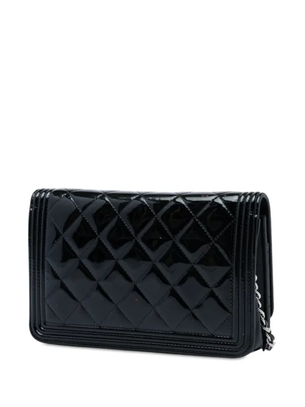 CHANEL Pre-Owned 2014-2015 マトラッセ パテント ボーイ ウォレット