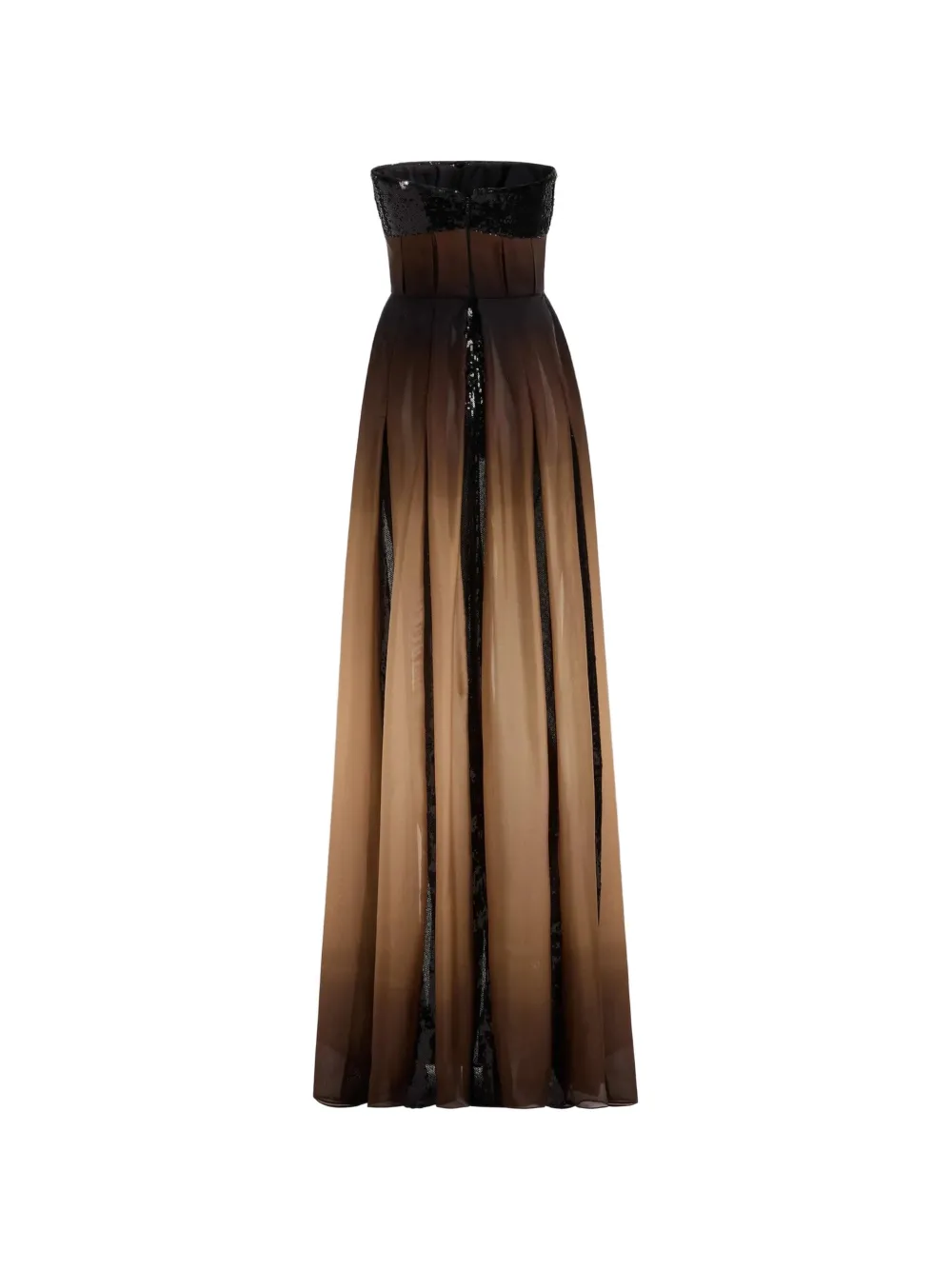 Elie Saab Maxi-jurk met pailletten en kleurverloop Bruin