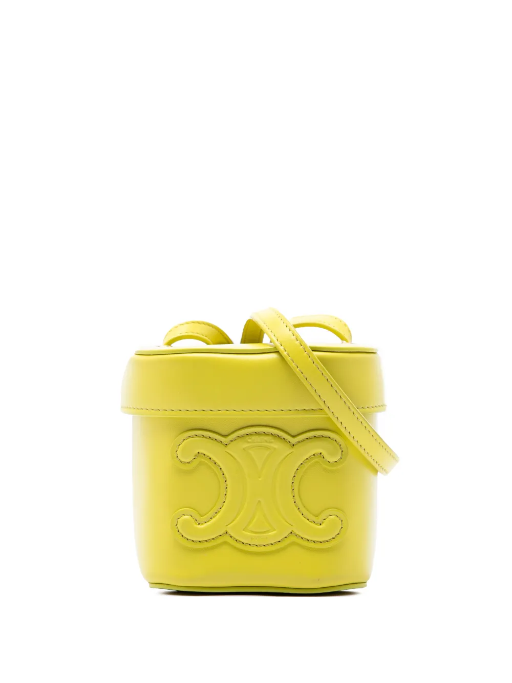 Celine Pre-Owned 2022 Small Calfskin Cuir Triomphe Box Bag crossbody bag - Giallo