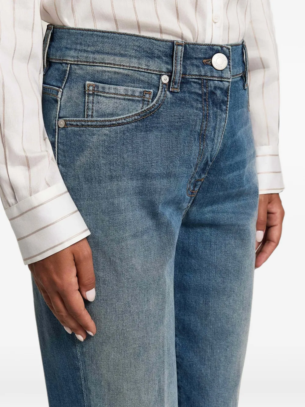 Peserico Jeans met vervaagd-effect Blauw