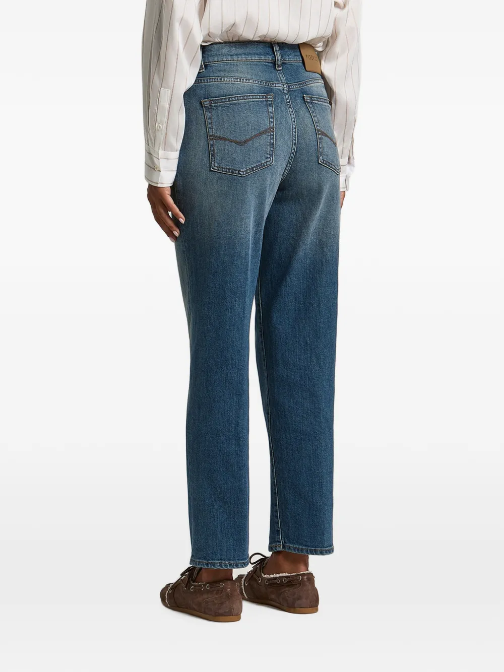 Peserico Jeans met vervaagd-effect Blauw