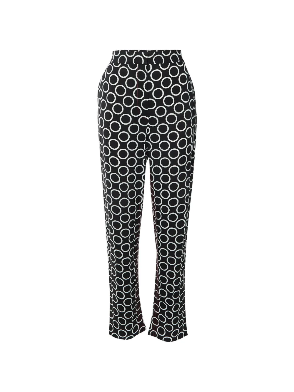 Louis Vuitton Pre-Owned circle-print straight-leg trousers - Nero