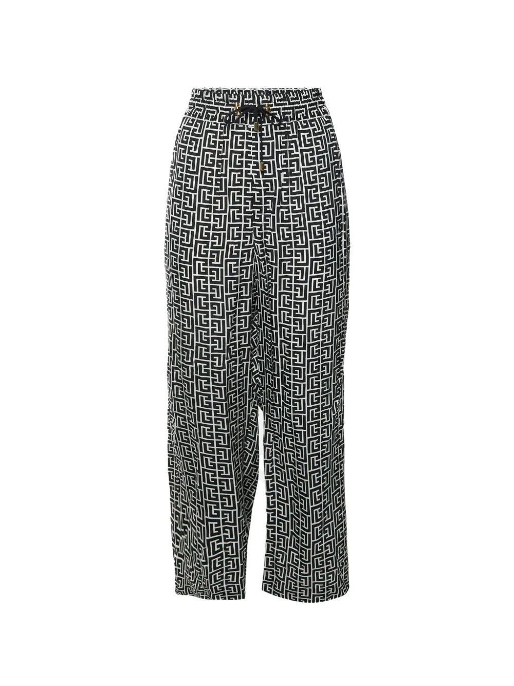 Balmain Pre-Owned pantalon ample à motif monogrammé - Noir Balmain Pre-Owned pantalon ample à motif monogrammé - Noir