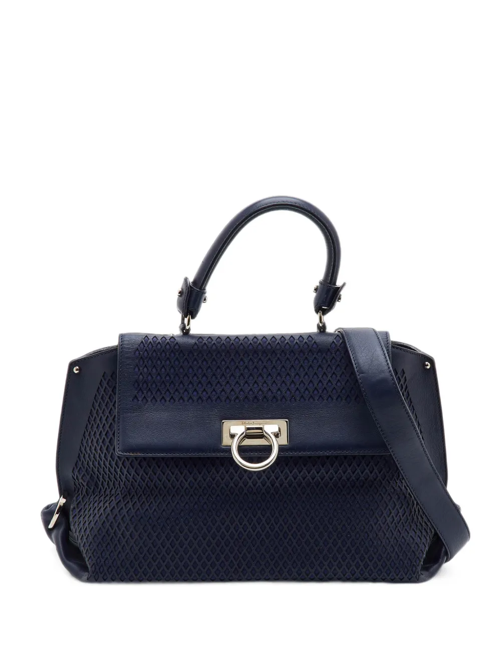 Ferragamo Pre-Owned Sofia leather satchel bag - Blu