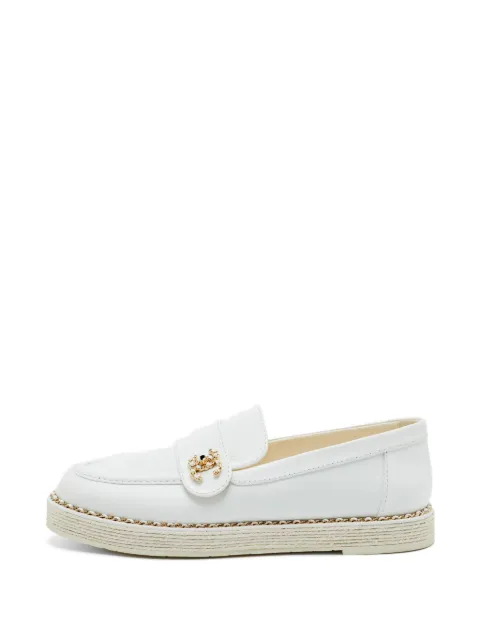 CHANEL Pre-Owned CC turn-lock leather loafers