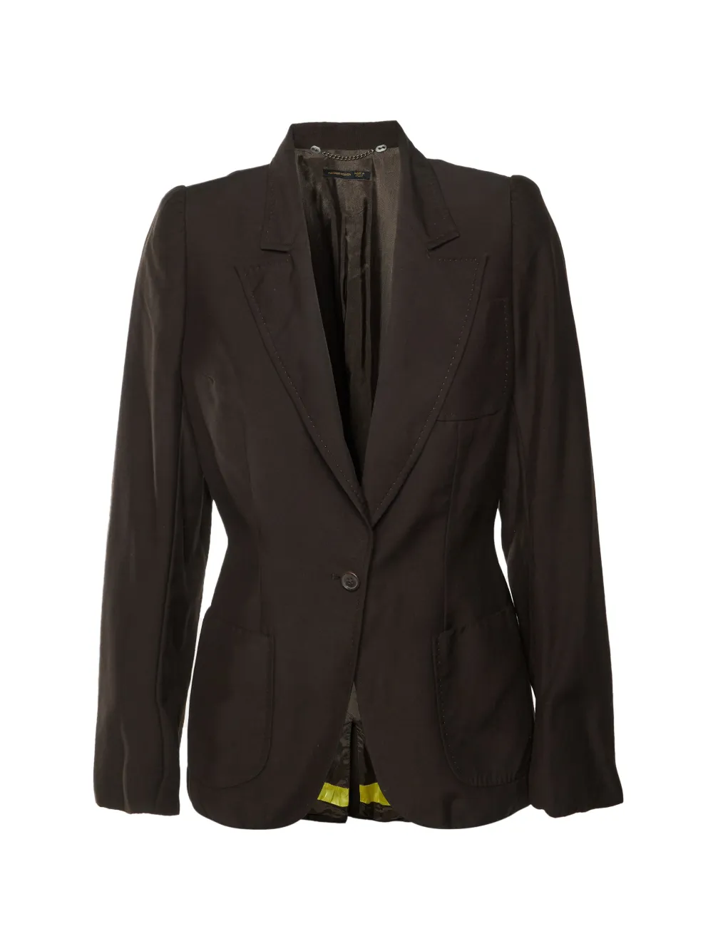 Alexander McQueen Pre-Owned wool single-breasted blazer - Marrone