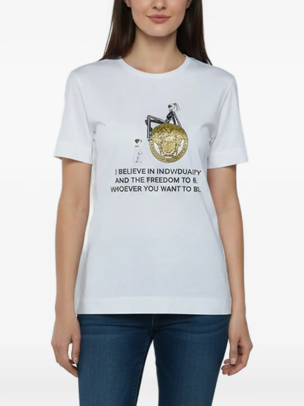 Versace Pre-Owned 'I Believe In Individuality T-shirt - White