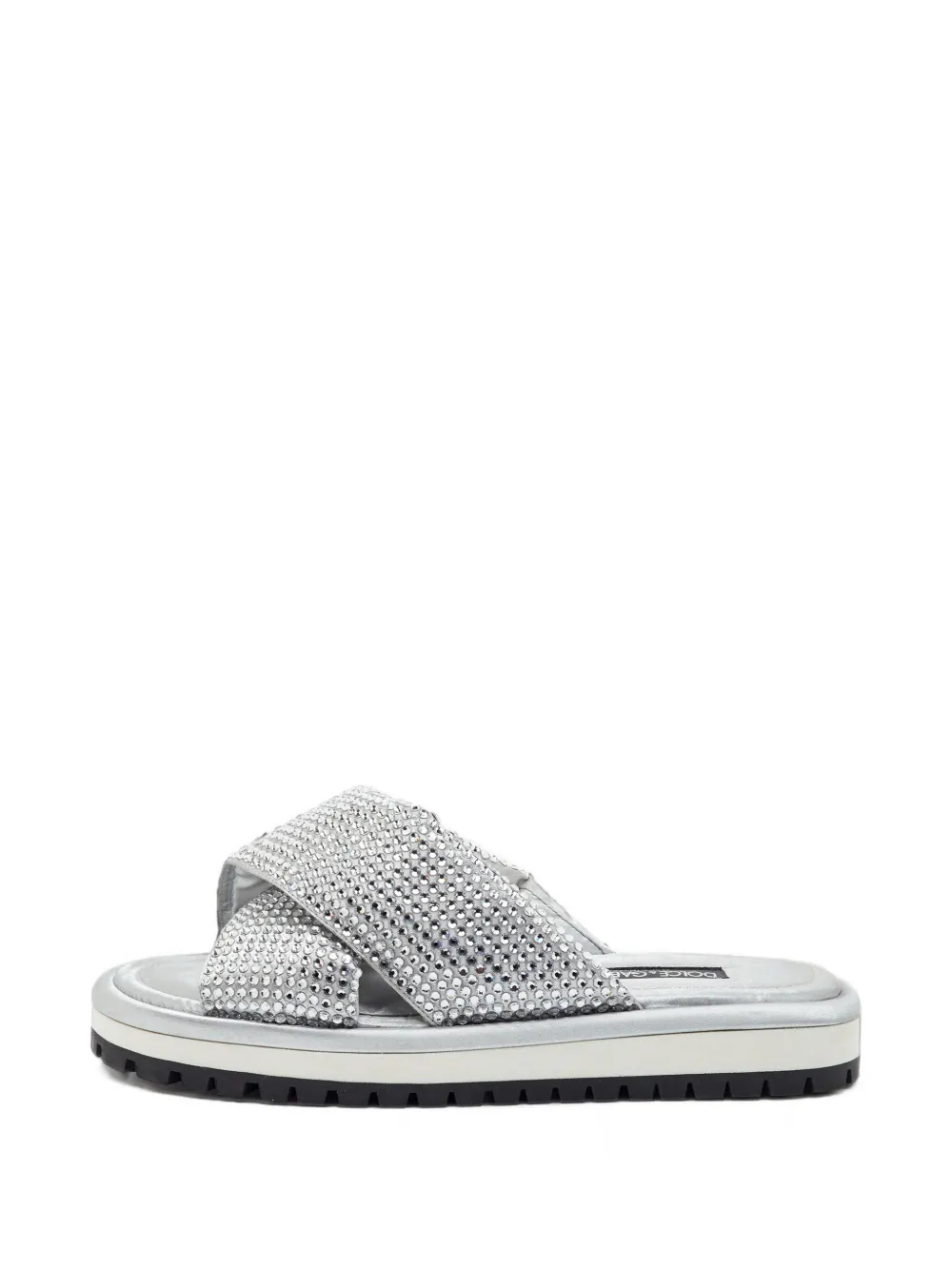 Dolce & Gabbana Pre-Owned sandales plateforme à ornements en cristal - Argent Dolce & Gabbana Pre-Owned sandales plateforme à ornements en cristal - Argent