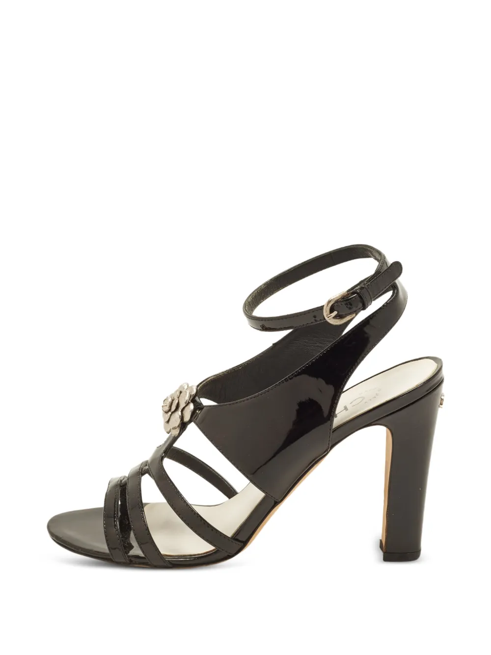 CHANEL Pre-Owned Camellia Sandalen - Schwarz
