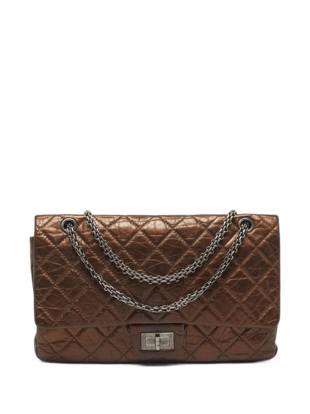 CHANEL Pre-Owned 2010-2011 Reissue 2.55 quilted shoulder bag - Marrone