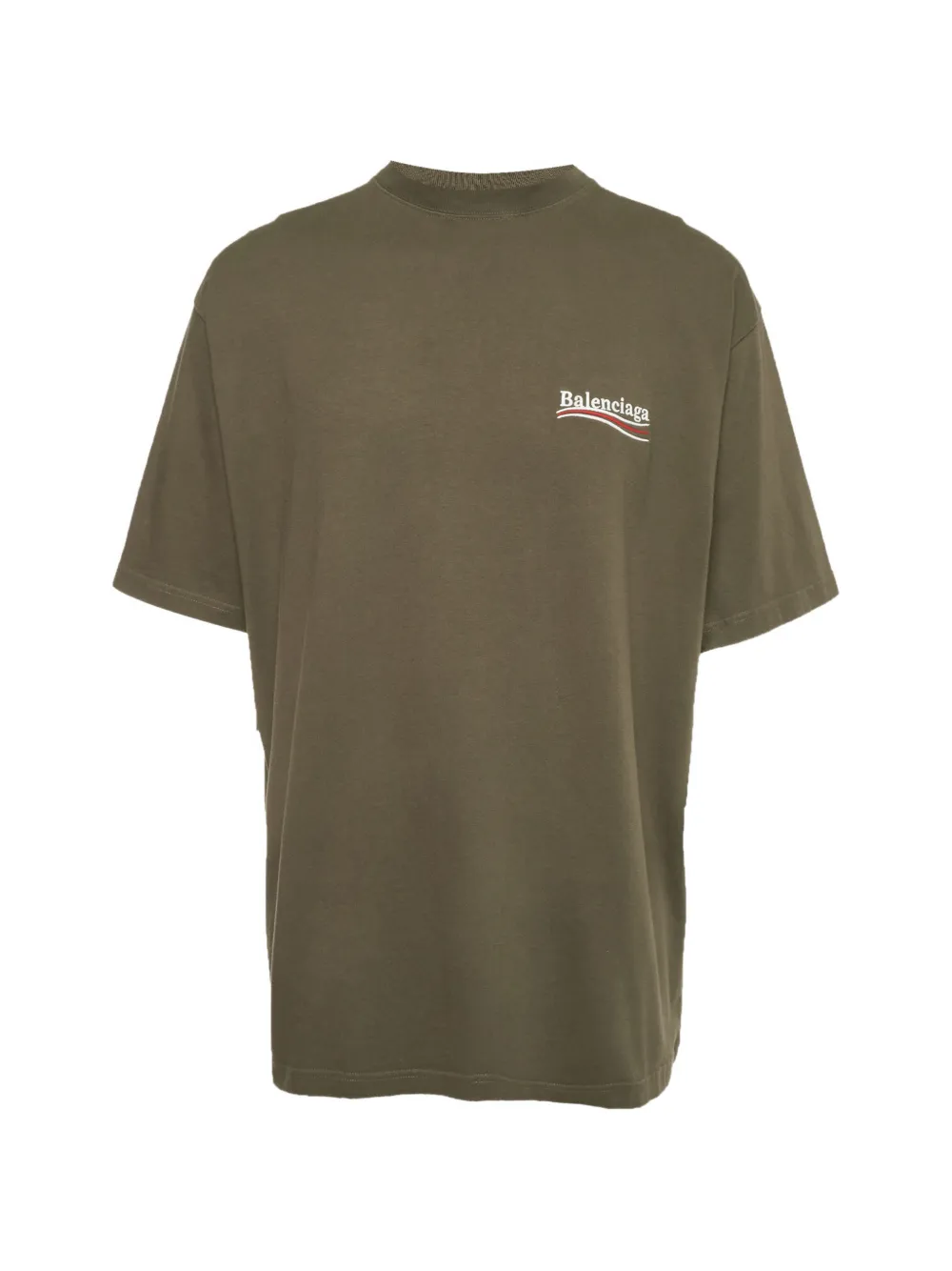 Balenciaga Pre-Owned Political Campaign logo-print T-shirt - Verde
