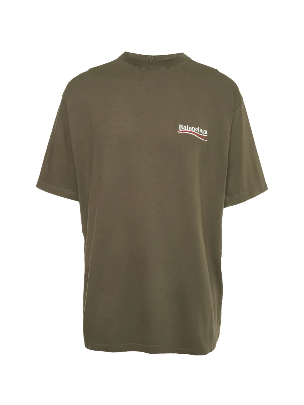 Balenciaga Pre-Owned Political Campaign logo-print T-shirt - Verde