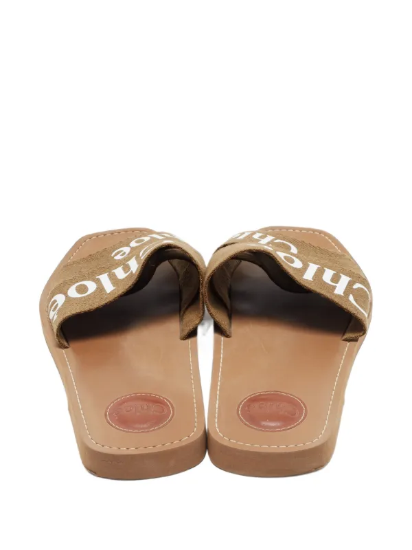 Chloé Pre-Owned Woody サンダル | ブラウン | FARFETCH JP