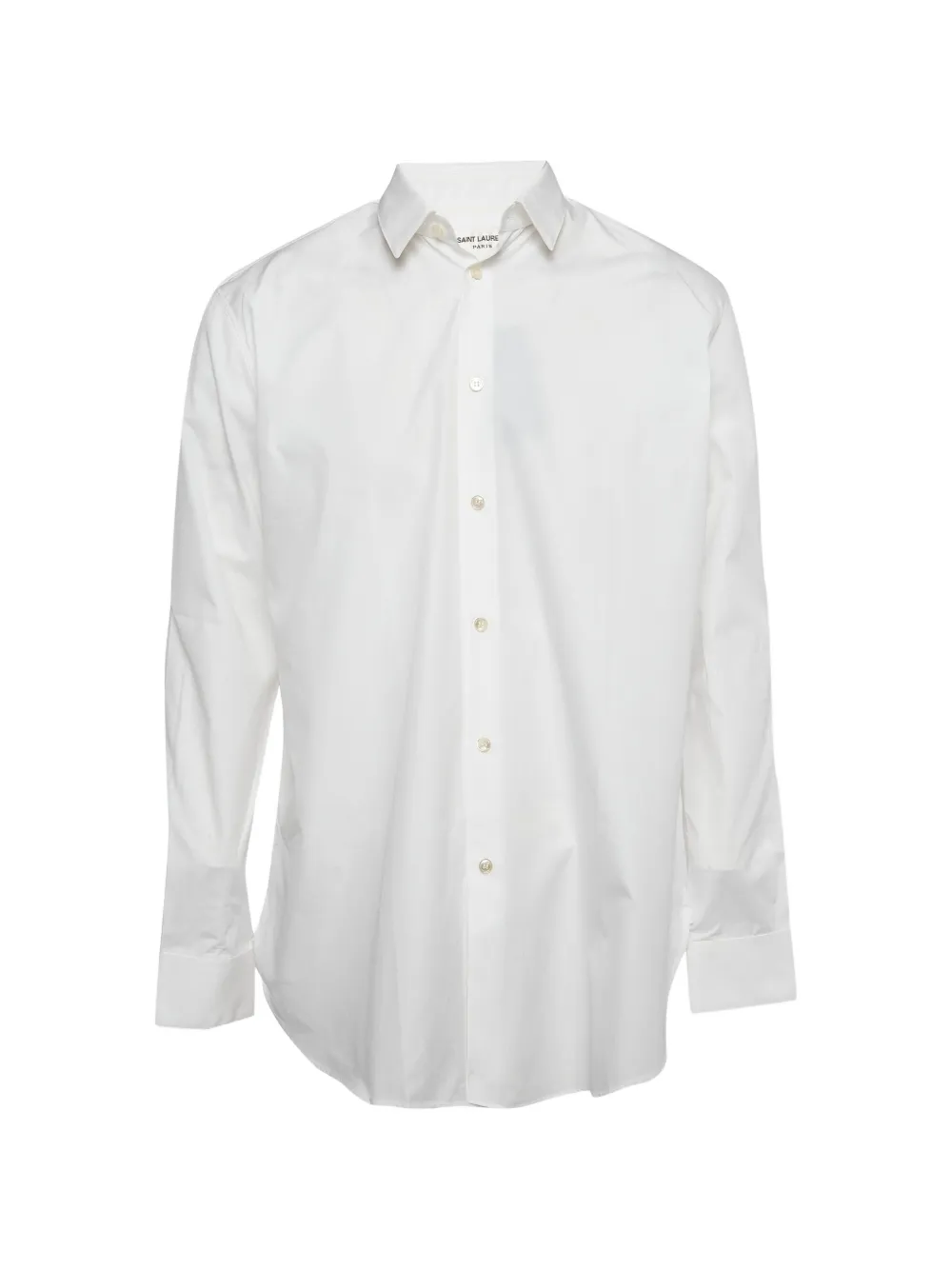 Saint Laurent Pre-Owned chemise en popeline - Blanc Saint Laurent Pre-Owned chemise en popeline - Blanc