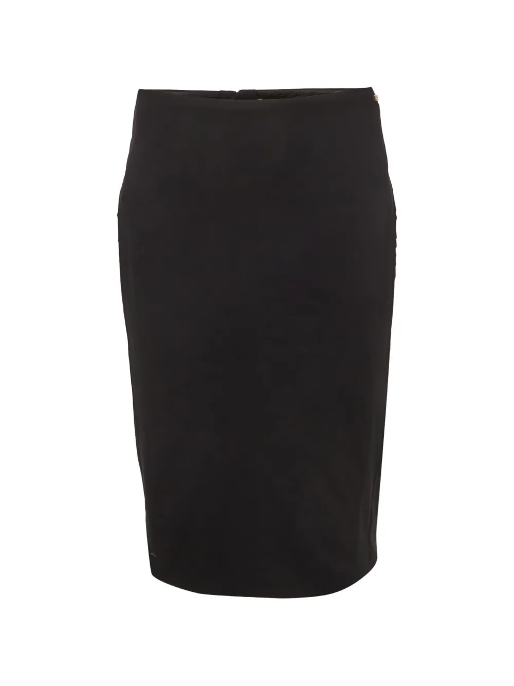 Elisabetta Franchi semi-sheer-panel midi skirt - Nero