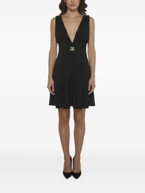 Dolce & Gabbana Pre-Owned logo embellished crepe dress
