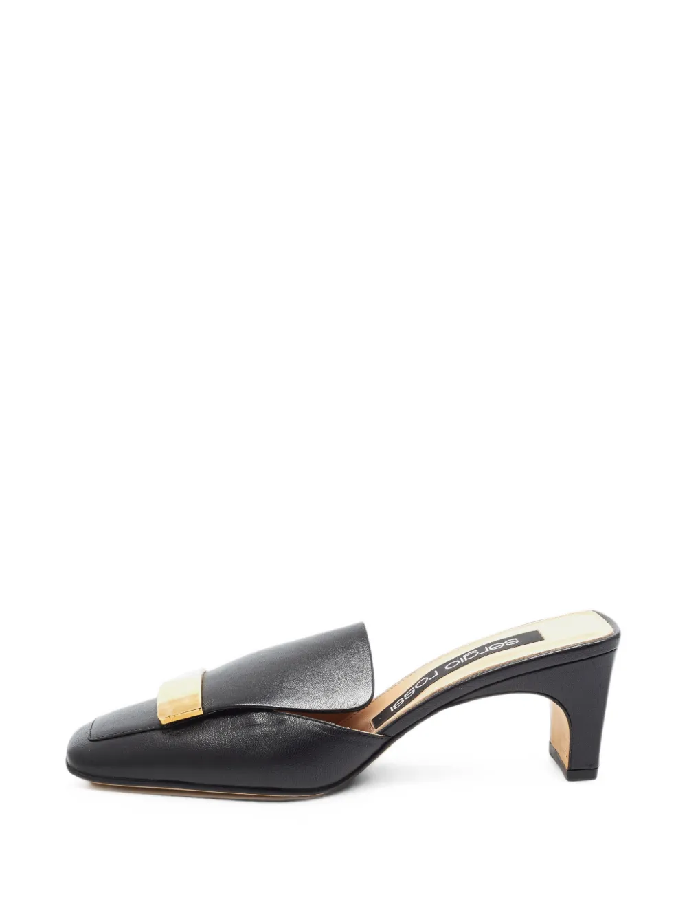Sergio Rossi SR1 leather mules - Nero