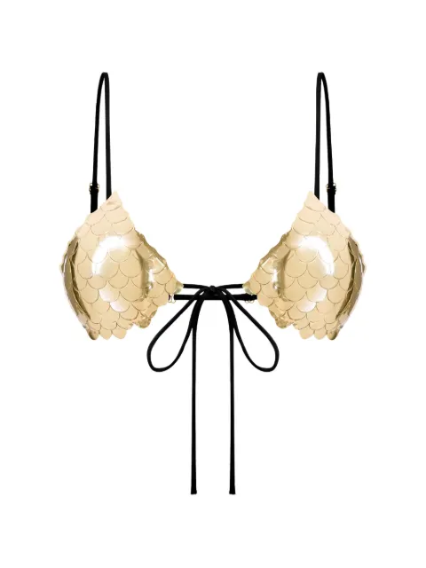 KOROBEYNIKOV handcrafted scale-effect bikini top