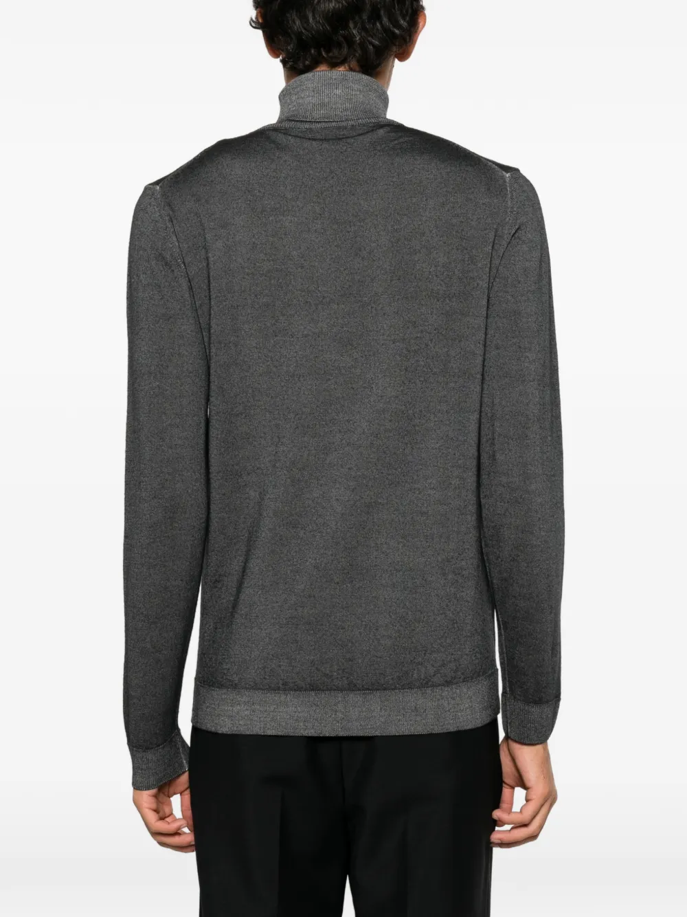 Daniele Fiesoli roll-neck fine-knit sweater Grijs