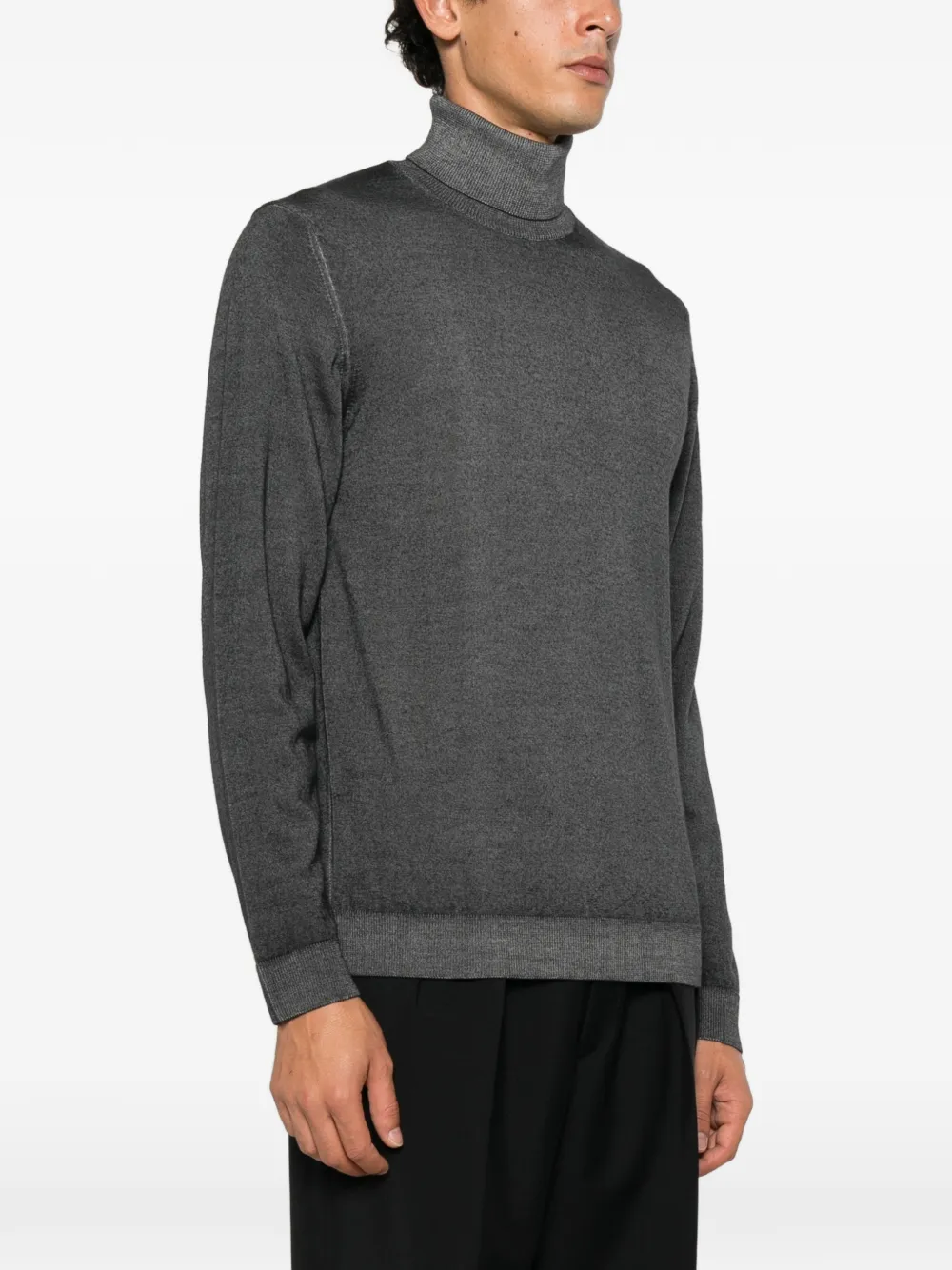 Daniele Fiesoli roll-neck fine-knit sweater Grijs