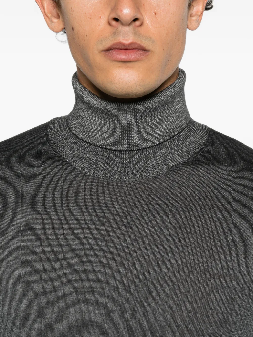 Daniele Fiesoli roll-neck fine-knit sweater Grijs