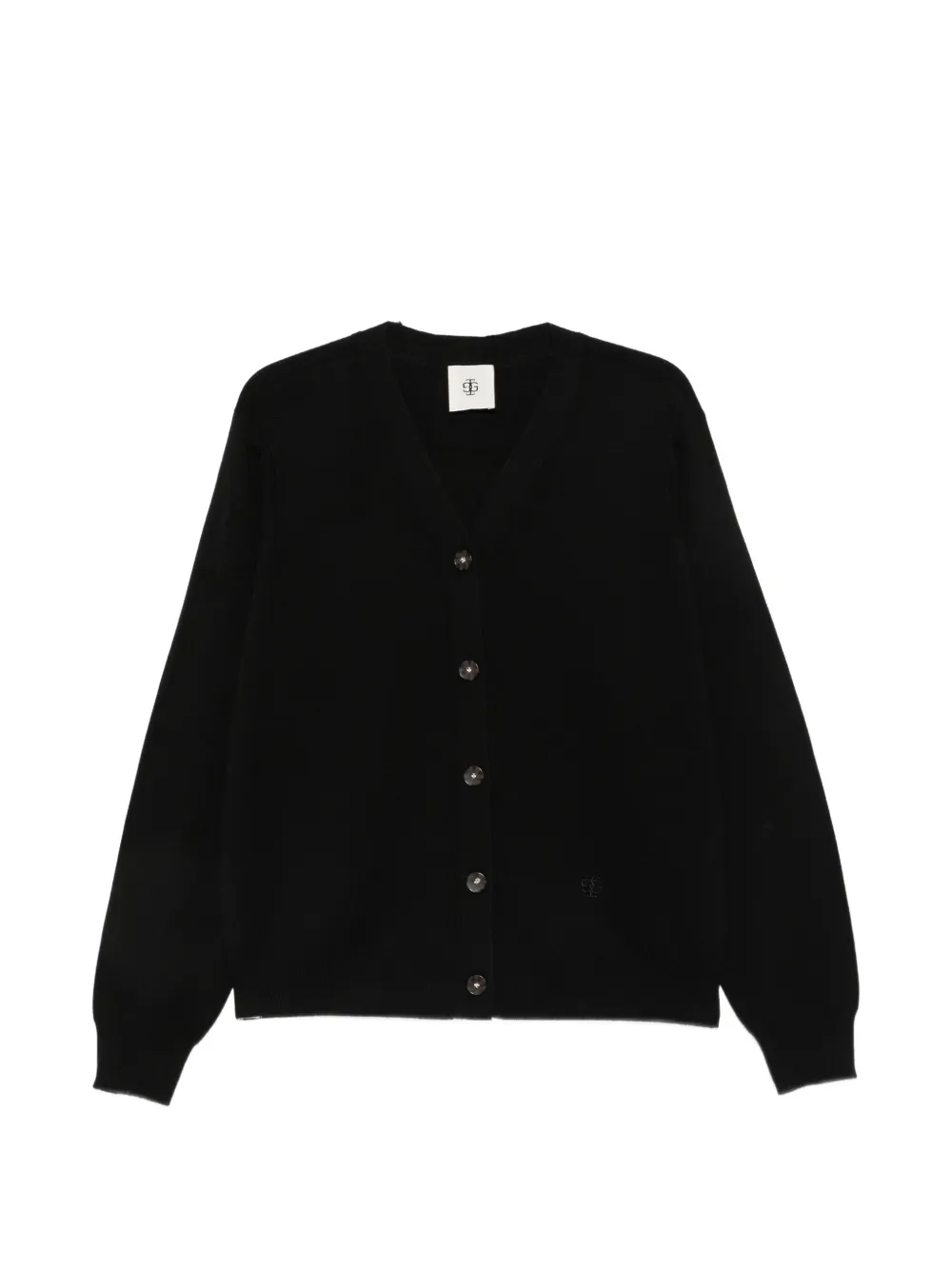 The Garment Bergen embroidered-logo V-neck cardigan