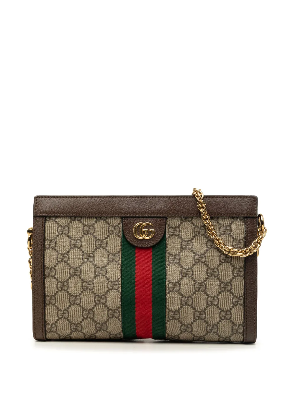 Gucci Pre-Owned 2000-2015 Small GG Supreme Web Ophidia Chain crossbody bag - Toni neutri