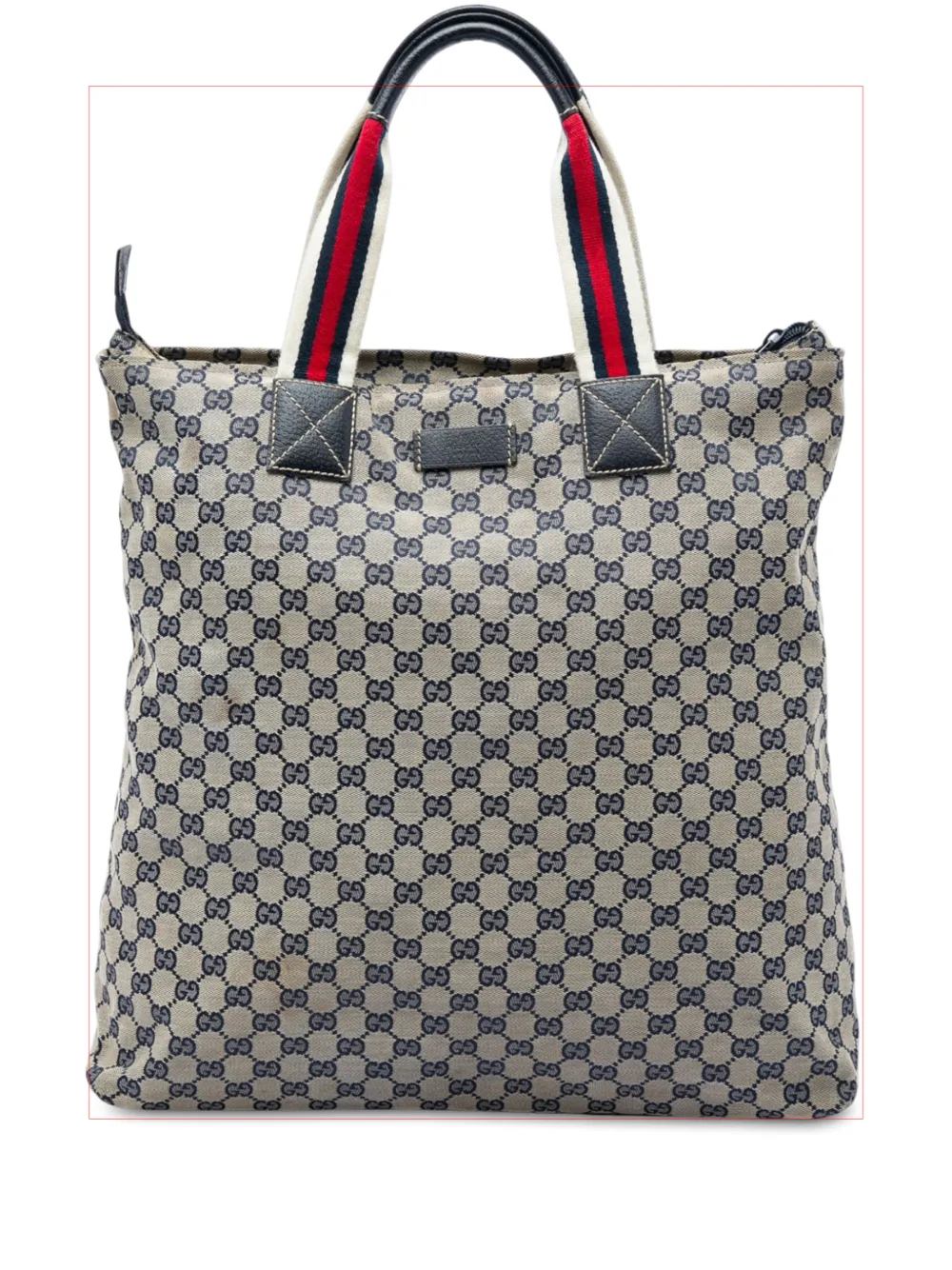 Gucci Pre-Owned 2016-2026 GG Canvas Web Vertical tote bag - Toni neutri