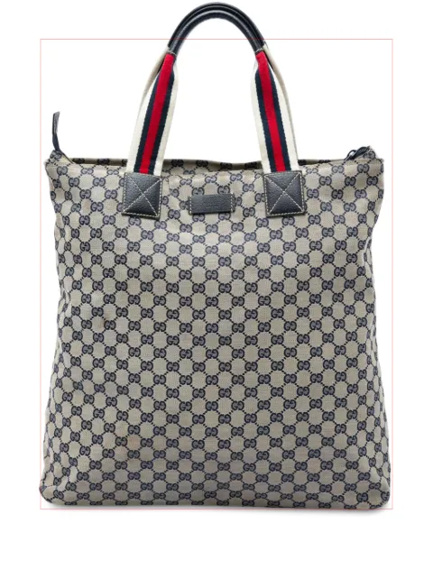 Gucci Pre-Owned 2016-2026 GG Canvas Web Vertical tote bag