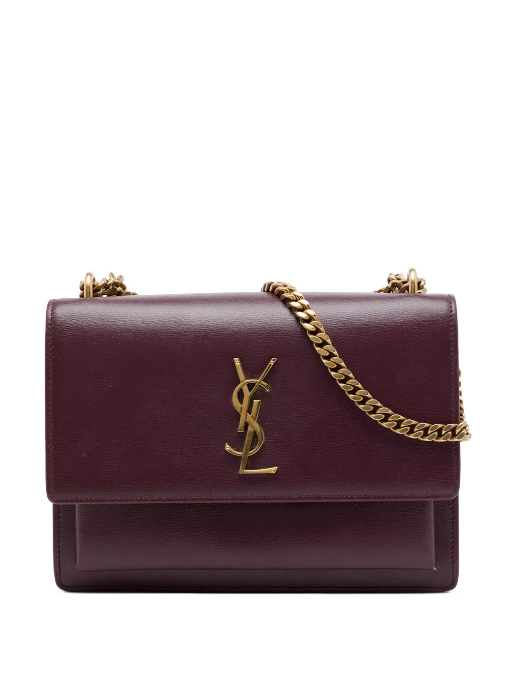 Saint Laurent Pre-Owned 2018 Medium Calfskin Monogram Sunset crossbody bag - Rosso