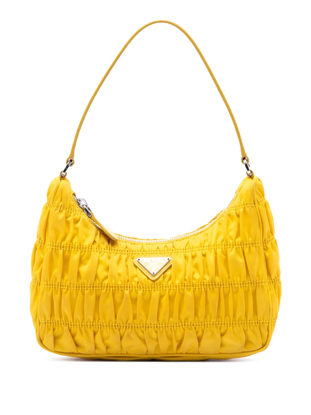 Prada Pre-Owned 2019-2026 Tessuto Gaufre Re Edition shoulder bag - Giallo