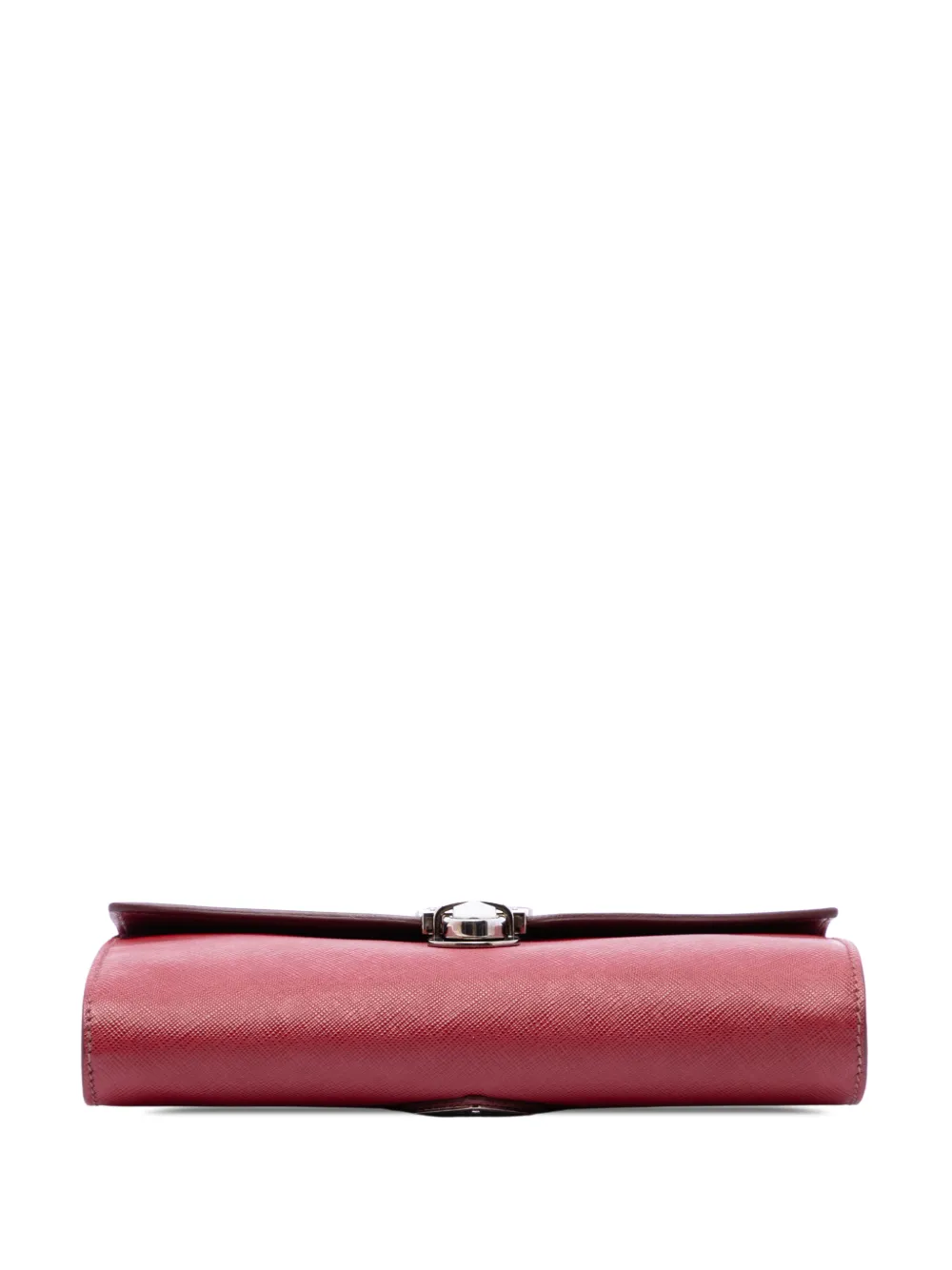 Prada Pre-Owned 2013-2026 Saffiano Envelope Pushlock clutch Rood