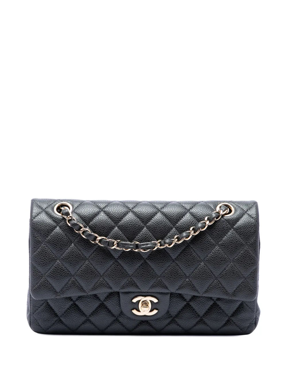 CHANEL Pre-Owned 2018 Medium Classic Caviar Double Flap shoulder bag - Nero