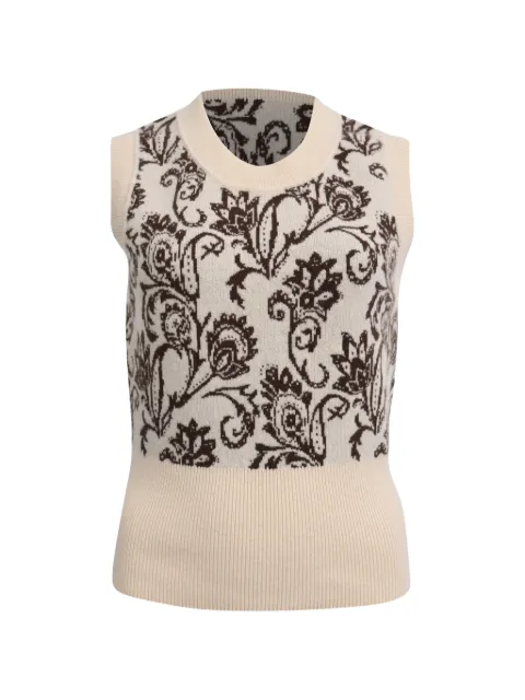 SANDRO paisley print knitted vest
