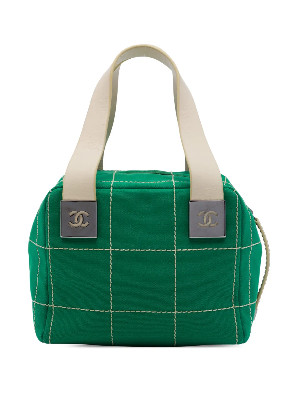 CHANEL Pre-Owned 2003-2004 CC Chocolate Bar Canvas Wild Stitch handbag - Verde