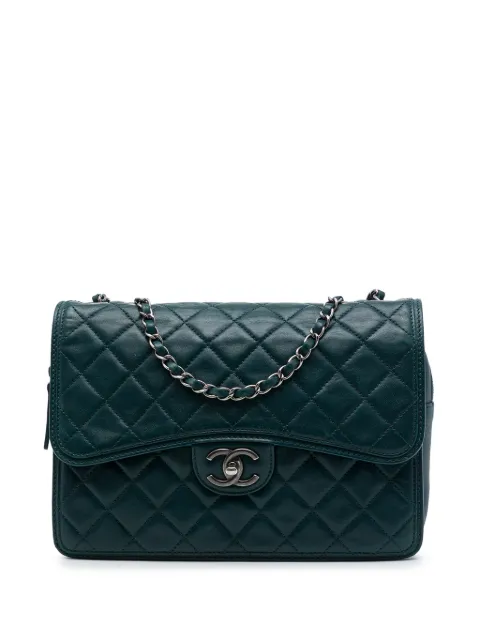CHANEL Pre-Owned 2013-2014 Large Quilted Lambskin Citizen Zip Flap crossbody bag